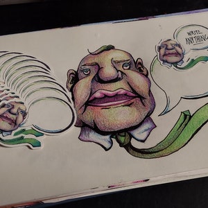 Dieser Raum ist zu vermieten, stationäres Etikett | Lowbrow-Kunst | Handgezeichnet | Etikett | Schreiben Sie darauf!