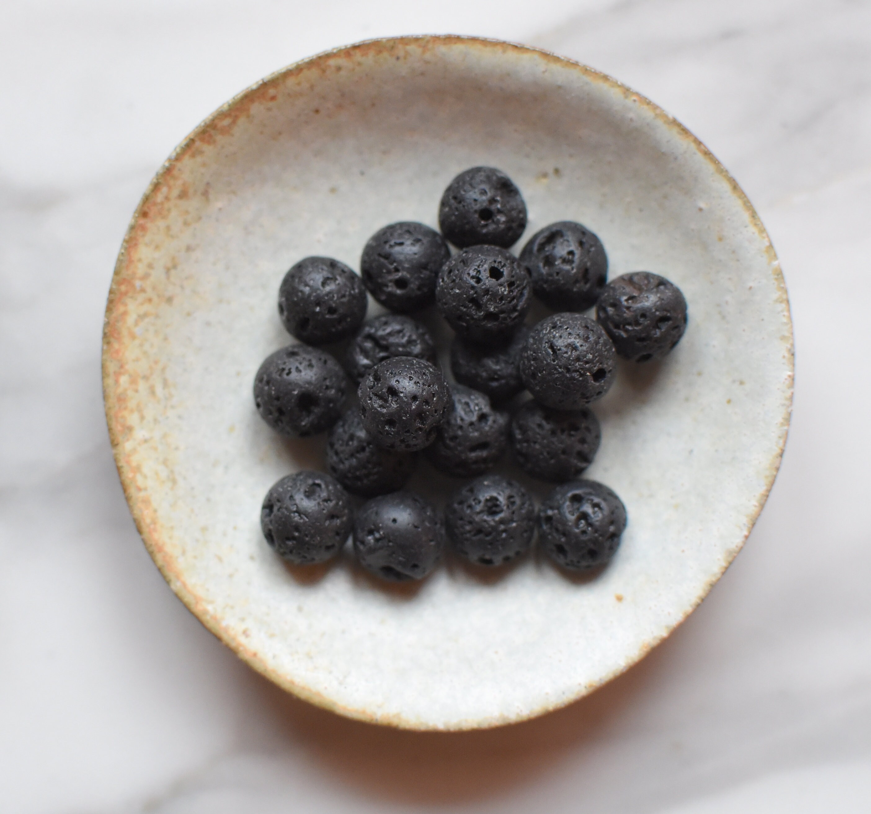 Natural Lava Beads 10mm & 6mm Etsy