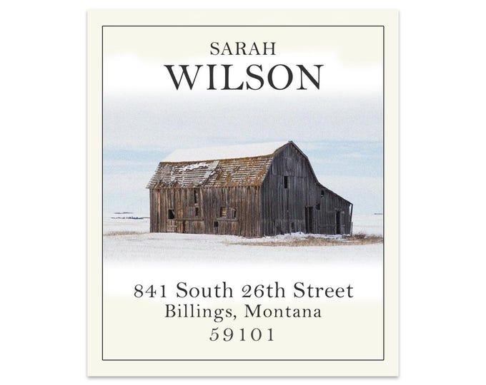 Brown Barn - Return Address Labels