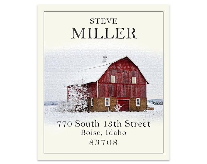 Red Barn - Return Address Labels