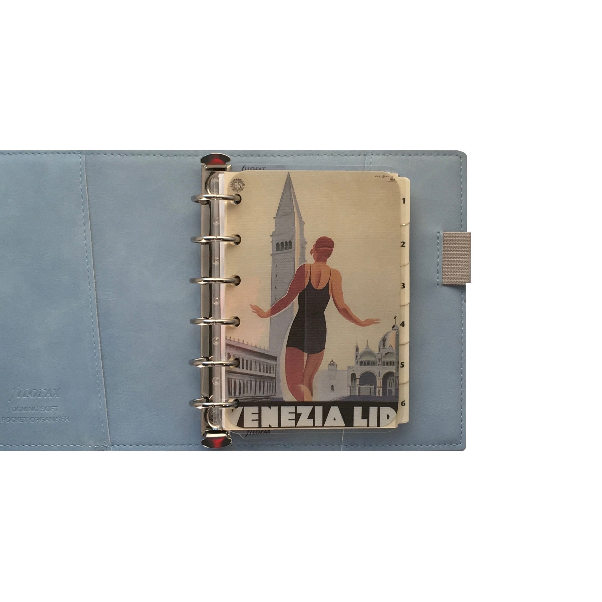 pocket size planner dashboard vintage postcard venezia