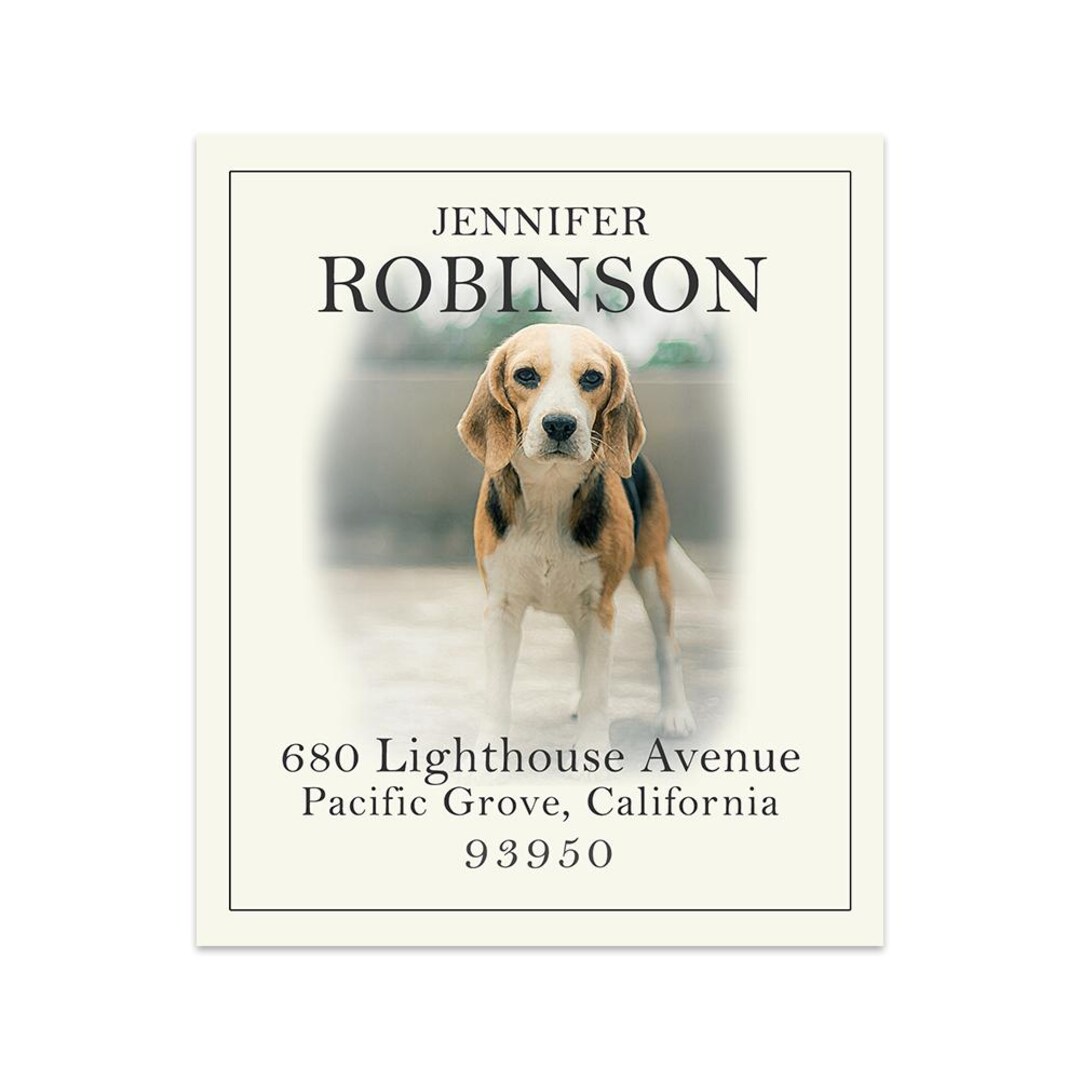 Beagle Return Address Labels - Custom Dog Stationery - Etsy