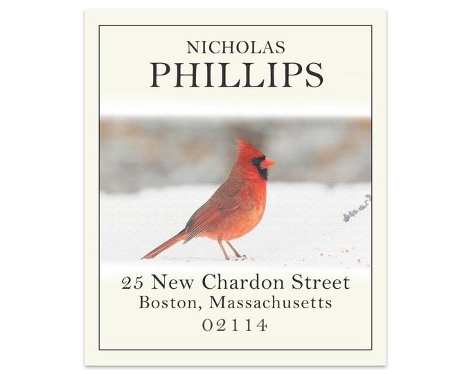Red Cardinal - Return Address Labels