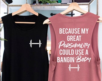 BANGIN Workout Muscle Tank Top, Tanques de gimnasia de mujeres, tanques de entrenamiento, camisas de fitness, mujeres tanque de entrenamiento, ropa de entrenamiento de las mujeres