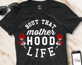 Bout That MOTHERHOOD LIFE Shirt Pick Color Crew Neck, funny Mom Shirt, Mother Shirt, Shirts for mom, Mother's day shirt, Mom gift, mom tee