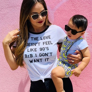 90er Jahre R &B Liebe Ringer Tee - Pick Farbe, 90er Jahre Shirt, 90er Jahre Musik, Damen Shirt, rnb Shirt