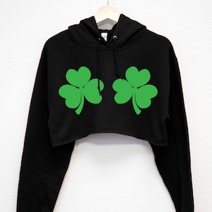 St patricks day cropped sweatshirt clearance