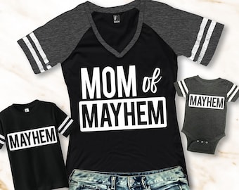 MOMMY & ME Camisas Caos para mamá y niños, Camisas de mamá, camisas de bebé, camisas a juego de mamá y bebé, camisas de niño pequeño, niño bebé, mamá del caos