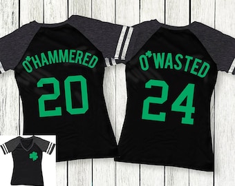 O'Wasted St. Patrick's Day Drinking Team Shirt Black - 6 Names to Pick, St. Patty's Day Shirt, St. Paddy's Day, Shamrock, Drinking Shirts