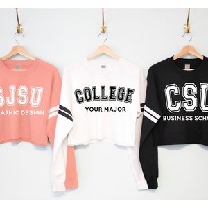 COLLEGE MAJOR Cropped Sweater, Your College Major Shirt, college shirts, college sweatshirts, business school, school of medicine shirt