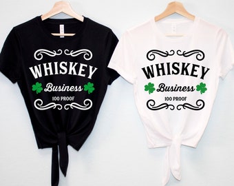 WHISKEY BUSINESS St Patrick's Day Crop Top Shirt Women, St. Patty's Day Shirt, St. Paddy's Day, St Pattys Day whiskey drinking shirt