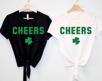 st patrick's day crop hoodie