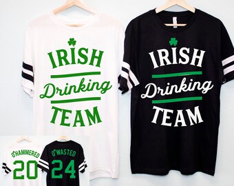 IRISH DRINKING TEAM St. Patrick's Day Men's Shirt - 5 Names to Pick, St. Pattys Day Shirt, St Paddys Day, Shamrock, matching Drinking Shirts