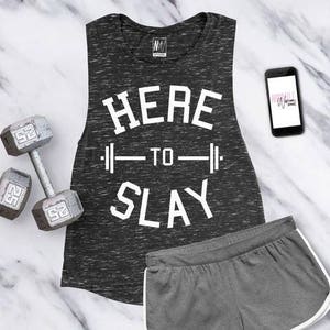 Hier om te doden, grappige training tank sportschool shirt, sportschool tank, spier tank, grappige top, top training, het doden van alle dag, training tanks voor vrouwen