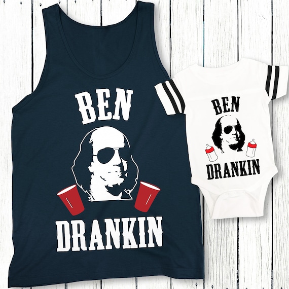 BEN DRANKIN Daddy & Me 4th of July Shirts for Dad and Baby, Fourth of July Baby Shirts, new dad and baby matching shirts, Fathers day shirts