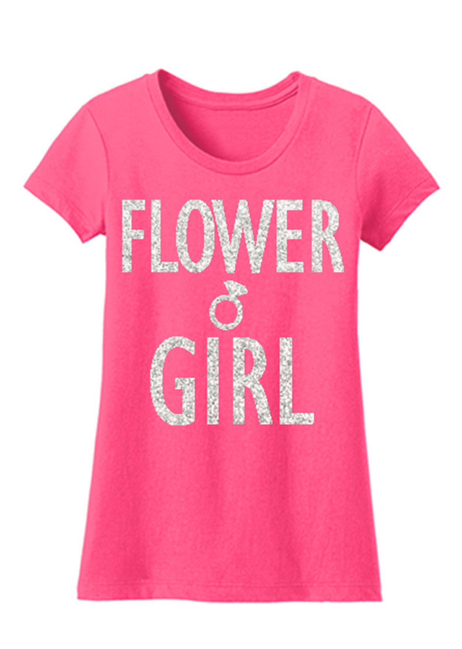 FLOWER GIRL Glitter Bridal Shirt Pink flower girl shirt Etsy