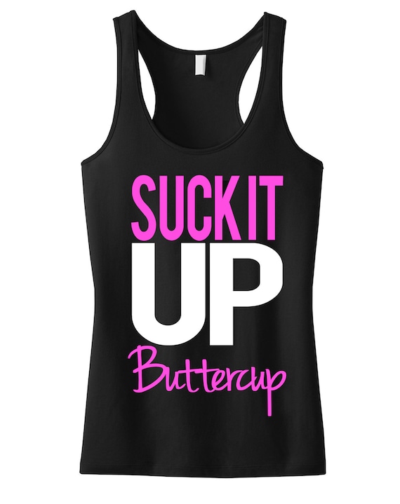 Suck It Up Buttercup Tank Top Black & Pink, Workout Clothes, Workout Tank, Gym Tank, Motivational, workout tanks, Shirt, Fitness, Suck it up