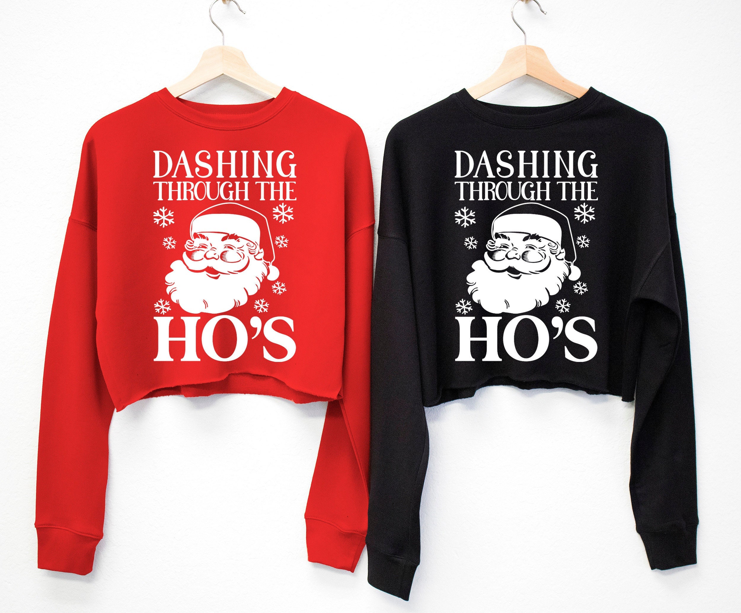 ugly christmas sweater crop top
