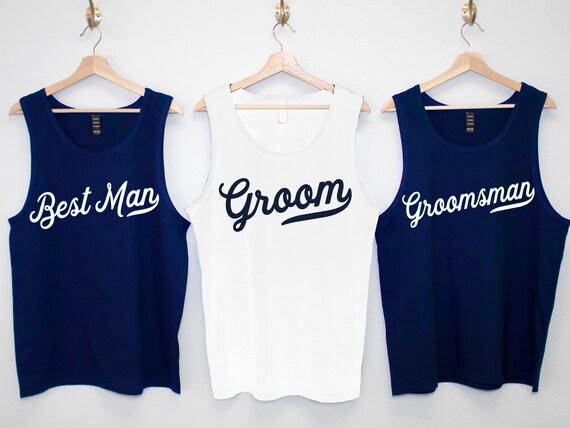 NAVY GROOM GROOMSMEN Tanks jersey style for Bachelor Party and Wedding Groomsmen gift groom shirts groomsman tank tops best man tshirt