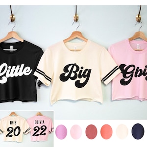 RETRO Big Little Shirts Sorority Reveal, Custom Sorority Shirts, vintage big little reveal tshirts, big little crop tops, big little gifts