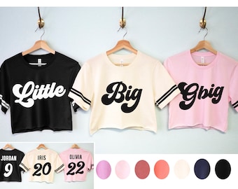 RETRO Big Little Shirts Sorority Reveal, Custom Sorority Shirts, vintage big little reveal tshirts, big little crop tops, big little gifts