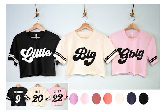 RETRO Big Little Shirts Sorority Reveal, Custom Sorority Shirts, vintage big little reveal tshirts, big little crop tops, big little gifts