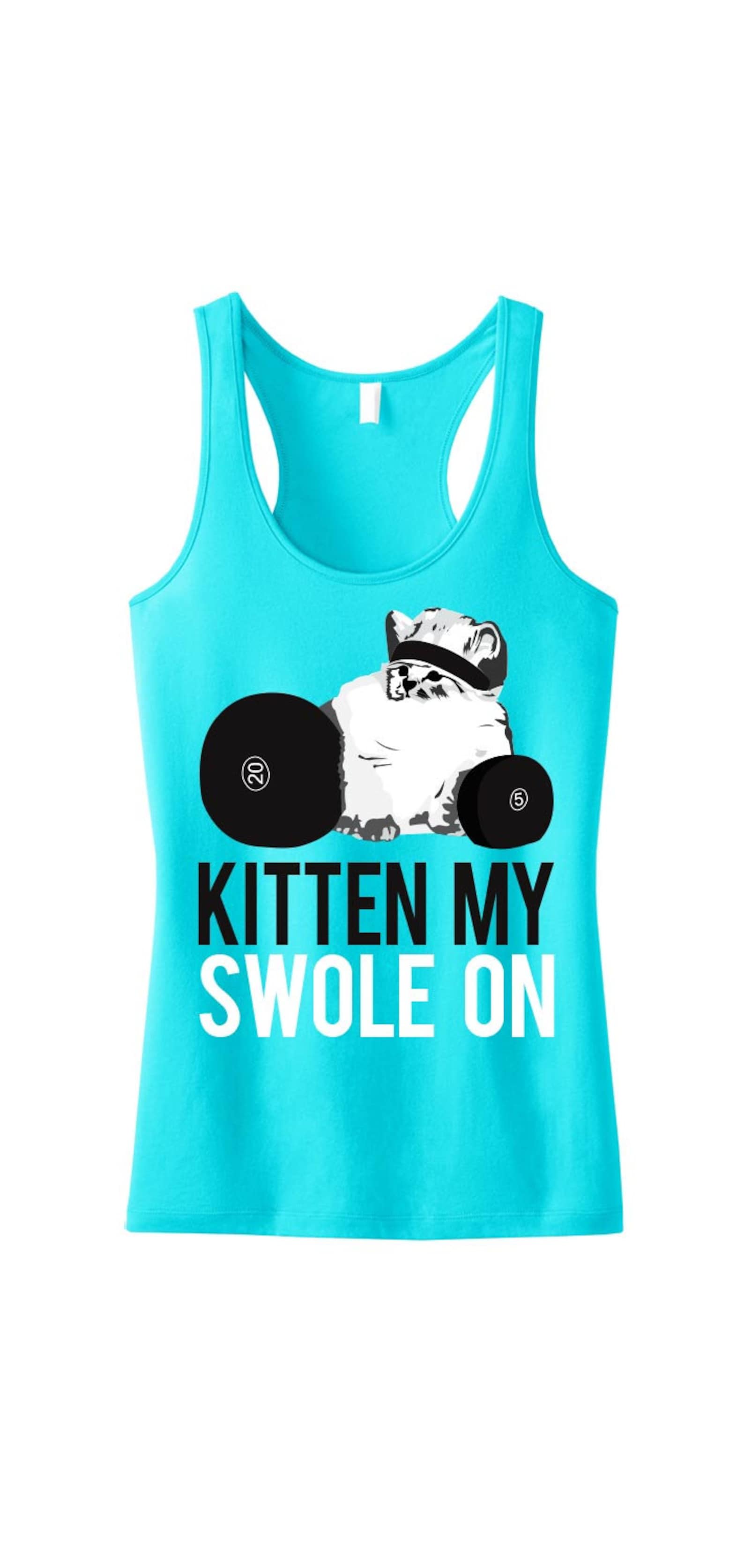KITTEN My SWOLE on Workout Tank Workout Clothes Cat Workout Etsy