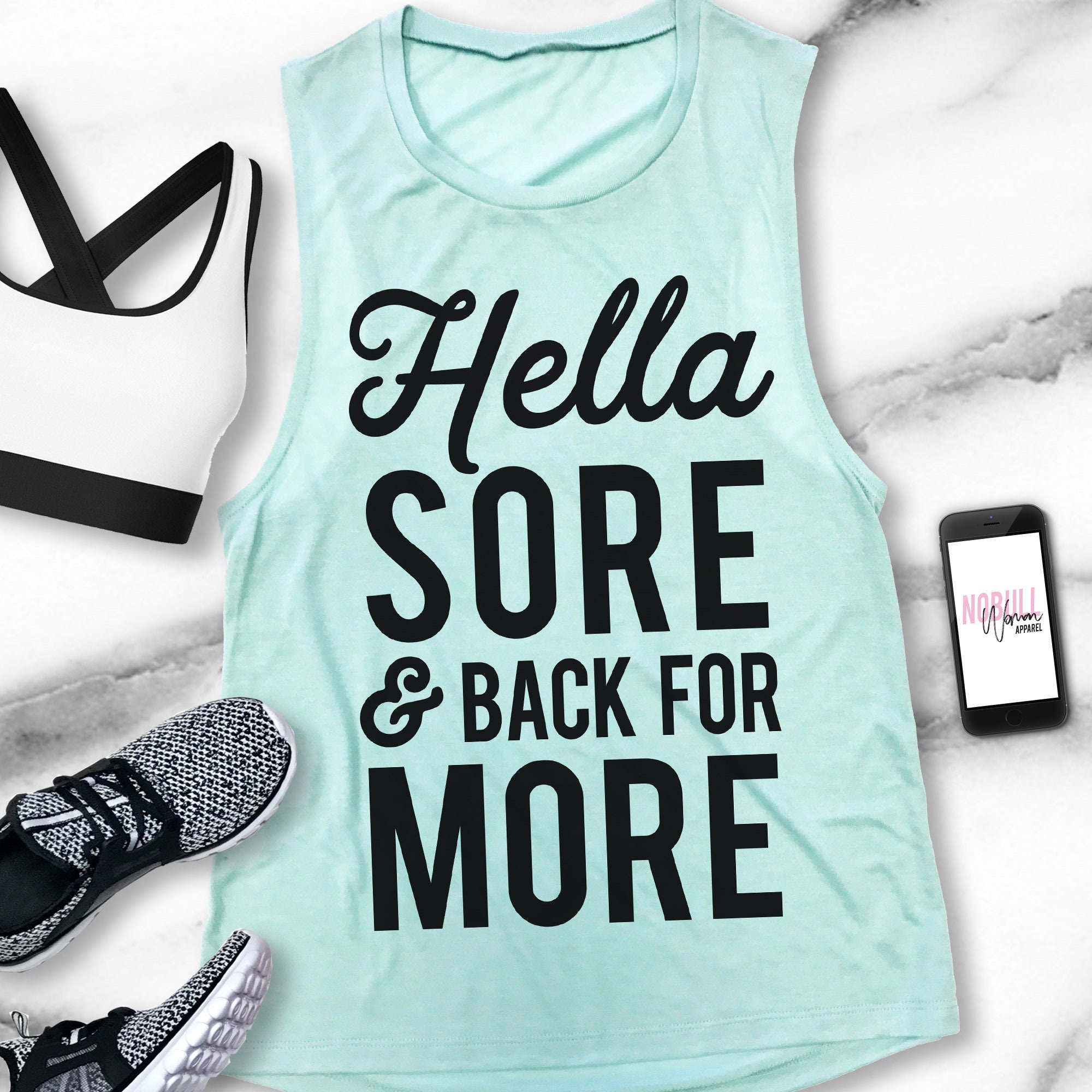 HELLA SORE & BACK for More Workout Tank Top Pick Style, Women's Gyms Tanks,  Workout Tanks, Fitness Shirt, Workout Clothes, Muscle Tanks -  Ireland