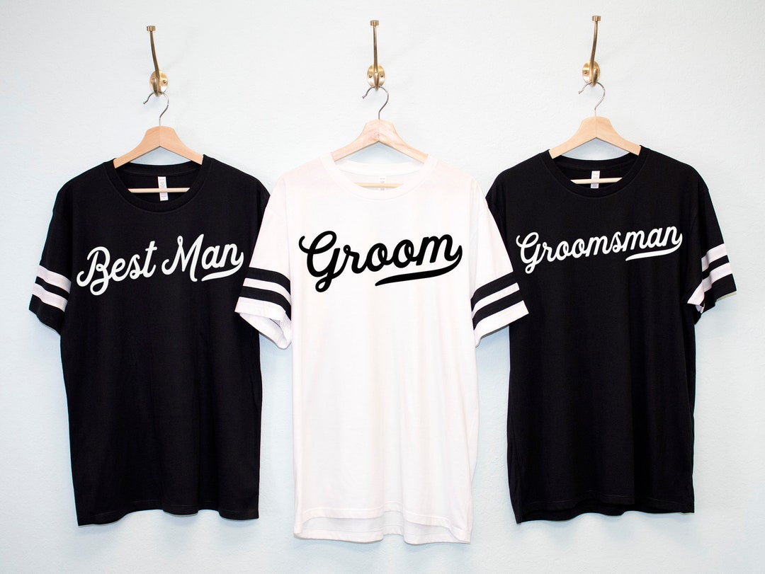 GROOM & GROOMSMEN Shirts Jersey Style for Bachelor Party and Wedding ...