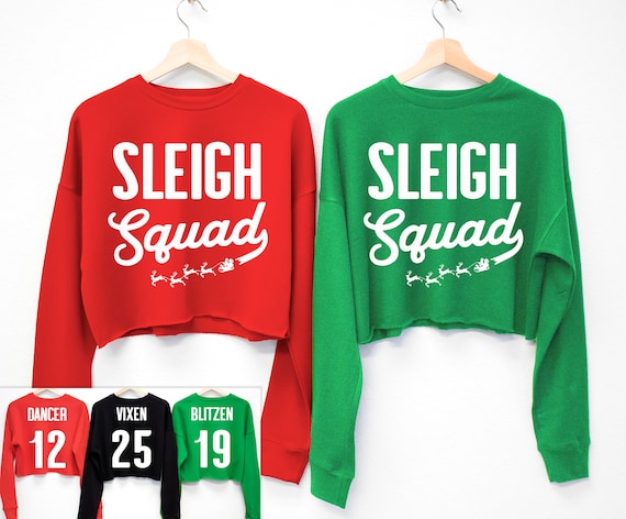 SLEIGH SQUAD Cropped Custom Ugly 