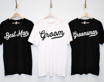GROOM & GROOMSMEN Shirts jersey style for Bachelor Party and Wedding, Groomsmen gift, groom shirts, groomsmen t-shirts, best man tshirt