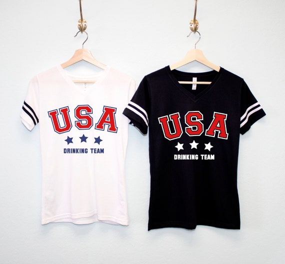 USA DRINKING TEAM 4th of July Shirt women - Pick Color, womens fourth of July Shirt, Drinking, America Shirt, womens 4th of july