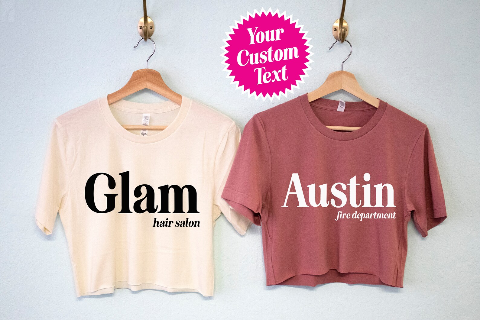 WOMEN'S CUSTOM CROPPED T-shirts, Small Business Shirts, Customized ...
