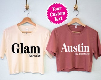 Camisetas CROPPED PERSONALIZADAS PARA MUJERES, Camisas para pequeñas empresas, camisas personalizadas para mujeres, camisas personalizadas para niñas, camisa con logotipo personalizado, camisetas de viaje para niñas