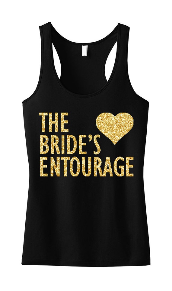 BRIDE'S ENTOURAGE GLITTER Tank Top Pick Print Style Bach | Etsy