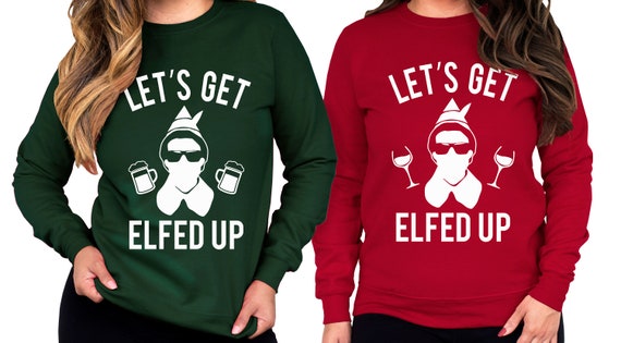 Funny Elf Drinking Team Christmas Party - Let's Get Elfed Up T-Shirt Funny Elf Drinking Team Christmas Party - Let's Get Elfed Up T-Shirt