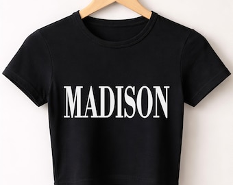Custom Women’s Baby Tee Cropped T Shirt Bella Canvas 1010 Fitted Graphic Top Personalized Boutique Apparel Gift for her