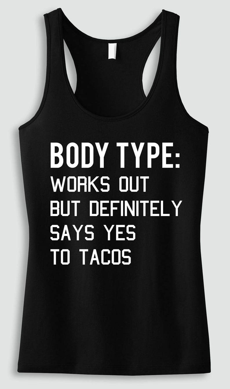 Typ nadwozia kocha pączki treningu Tank Top czarny, trening koszulki, siłownia zbiornika, treningu ubrania, Workout zbiorniki dla kobiet, Joga ubrania, akwarium Tacos zdjęcie 4