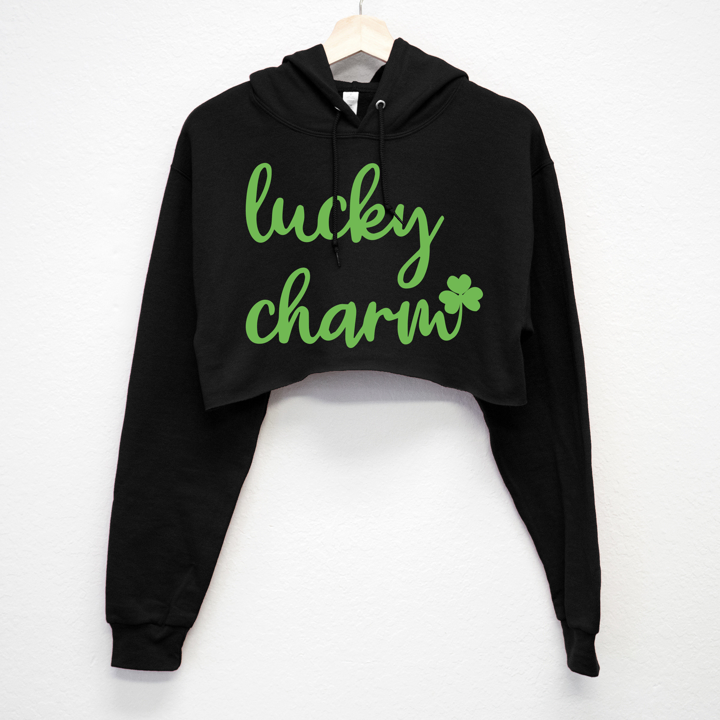 st patrick's day cropped sweatshirt