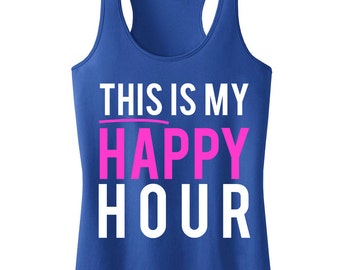 This Is My Happy Hour Workout Tank Top, Workout Clothing, Workout Tanks, Gym Tank, Workout tank top, Running, Workout Shirt, Fitness