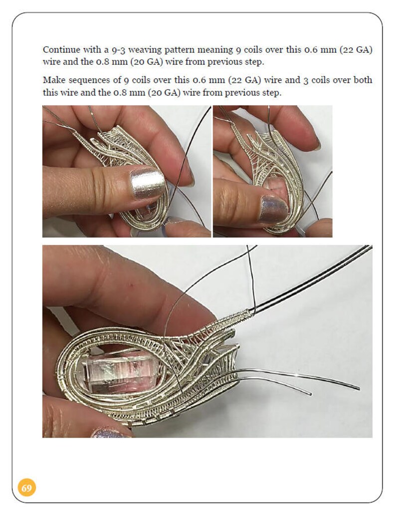 Diy Pdf Tutorial Wire Wrapping Jewelry Pendant Crystal Etsy