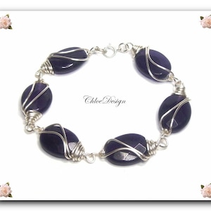 diy PDF and Video Tutorial Wire Wrapping Jewelry Elegance Bracelet,occasion,gemstone,amethyst,silver,gift,healing,Wicca,Reiki