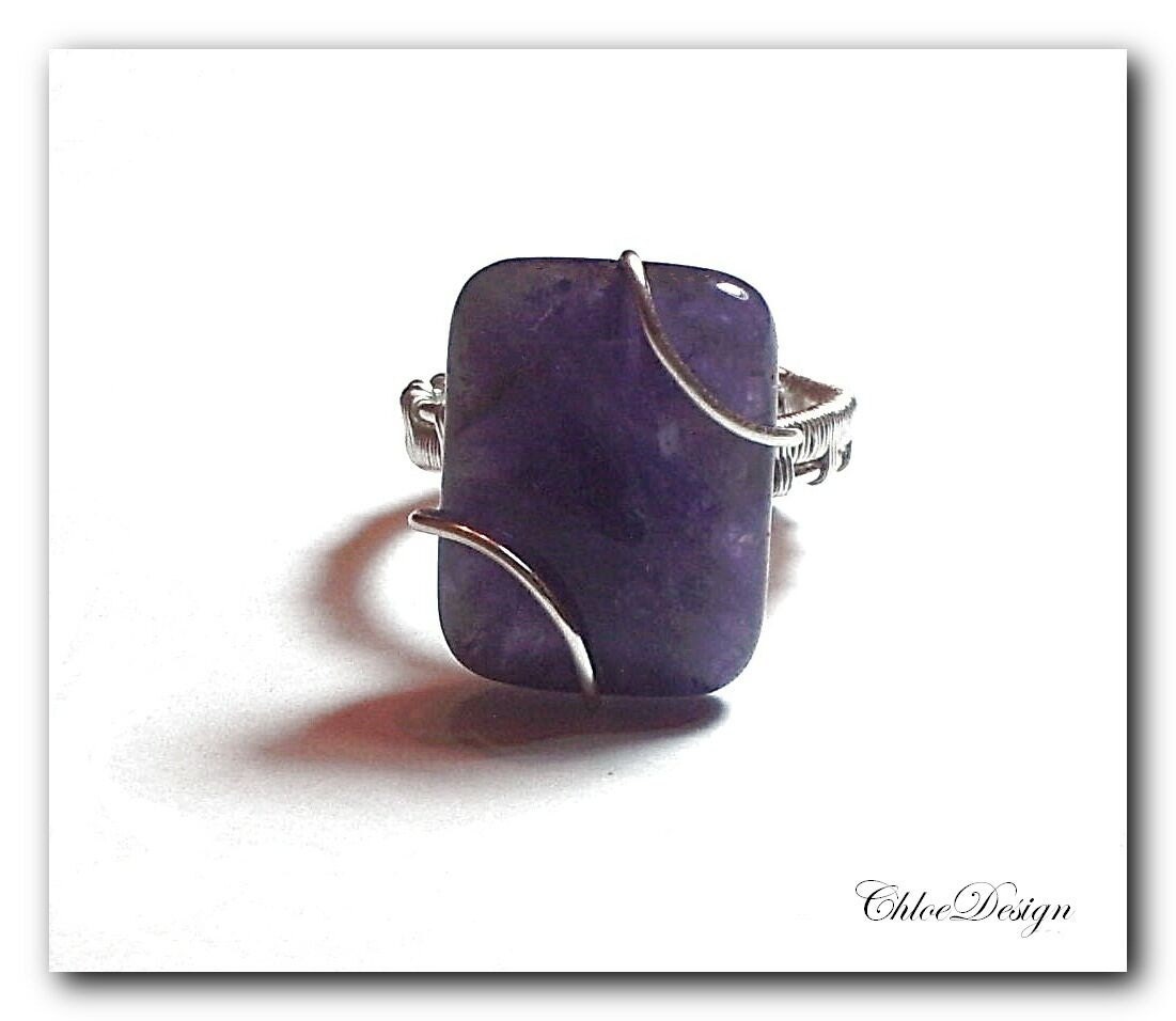 Diy Pdf Tutorial Wire Wrapping Jewelry Adjustable Amethyst Ring,pattern ...