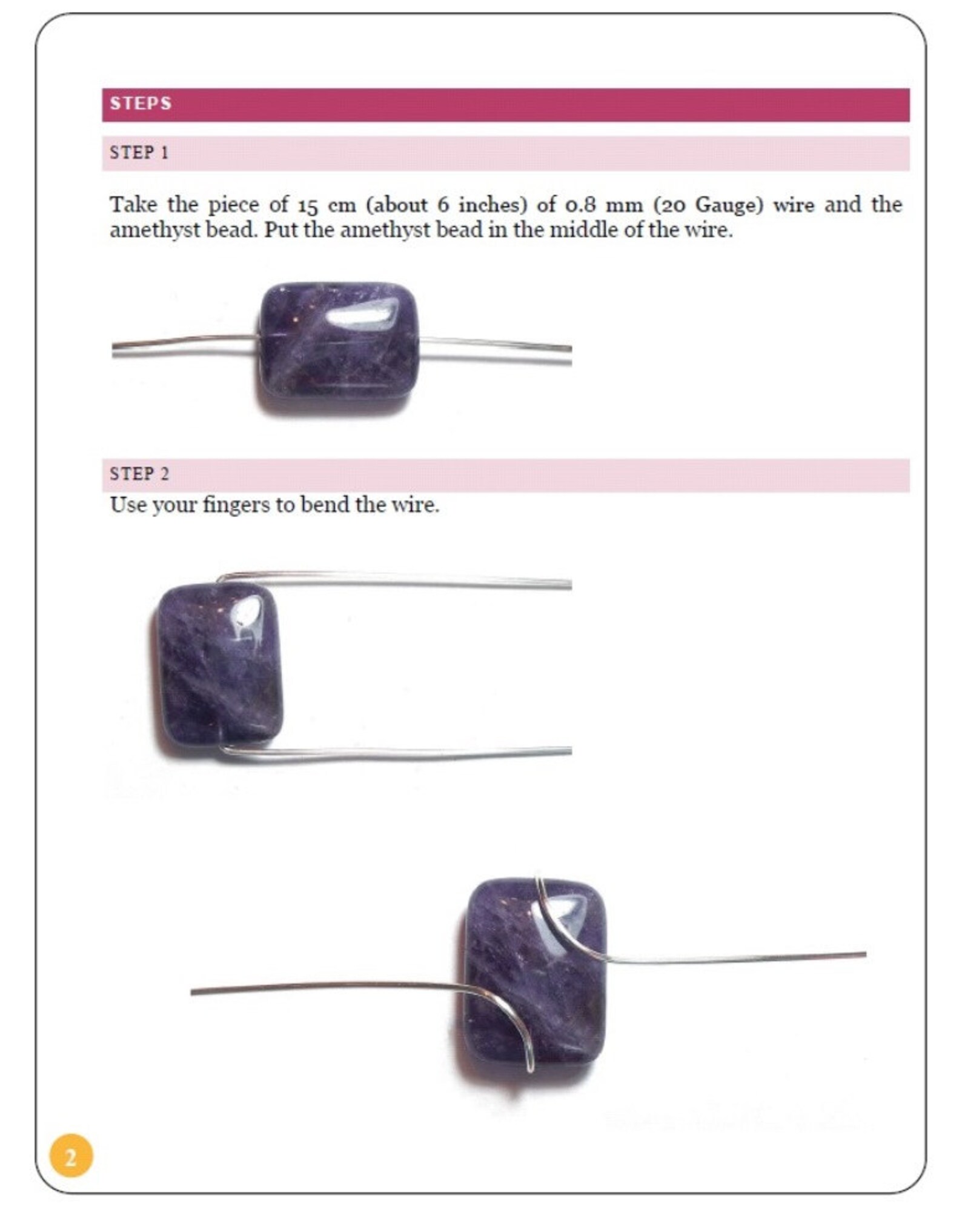 Diy Pdf Tutorial Wire Wrapping Jewelry Adjustable Amethyst Ring,pattern ...