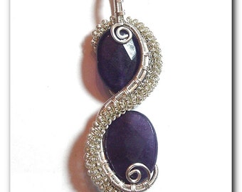 diy pdf tutorial Wire Wrapping Jewelry Amethyst Column Pendant,casual,occasion,purple,silver,wire,gizmo,gift,Wicca,Reiki