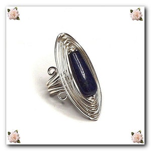 diy pdf Tutorial Wire Wrapping Jewelry Herringbone Ring,casual,occasion,wedding,gemstone,lapis lazuli,healing,Wicca,Reiki