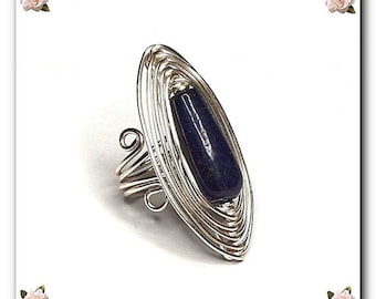 diy pdf Tutorial Wire Wrapping Jewelry Herringbone Ring,casual,occasion,wedding,gemstone,lapis lazuli,healing,Wicca,Reiki