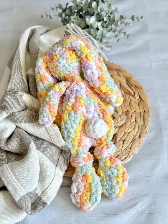 Bunny Lovey Blanket Bunny Snuggler Lovey Comfort Lovey Security Blanket Lovey Honey Bunny Lovey Knotted Lovey Etsy
