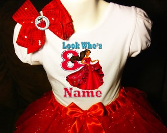 Elena of Avalor 1st first 1 Birthday ***With NAME*** Tutu Dress Red