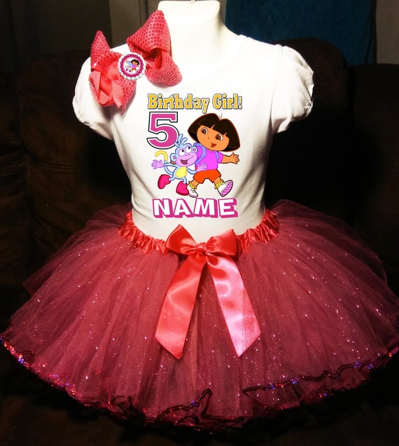Rainbow Unicorn Pink Gold 5th Fifth Birthday Girl Tutu Outfit Shirt Set sq